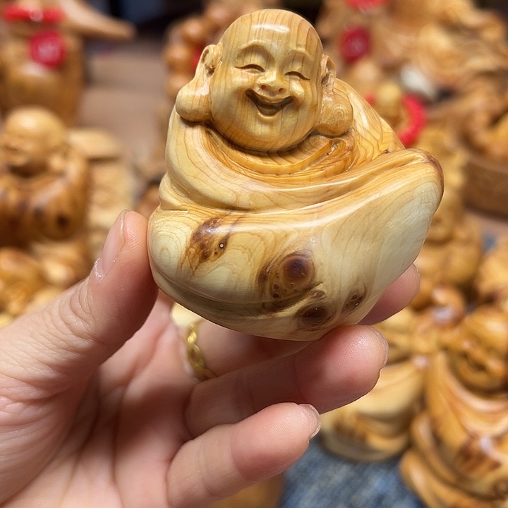 柏木太行崖柏手把摆件