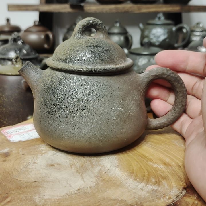 坭兴陶纯柴烧全手工茶壶微