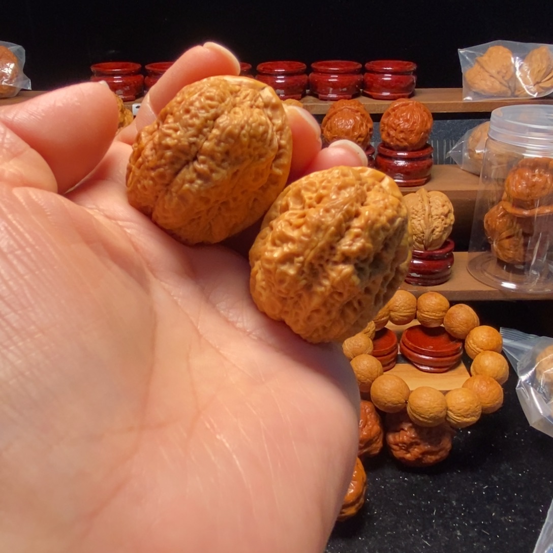 把件文玩核桃开背金蟾43chi