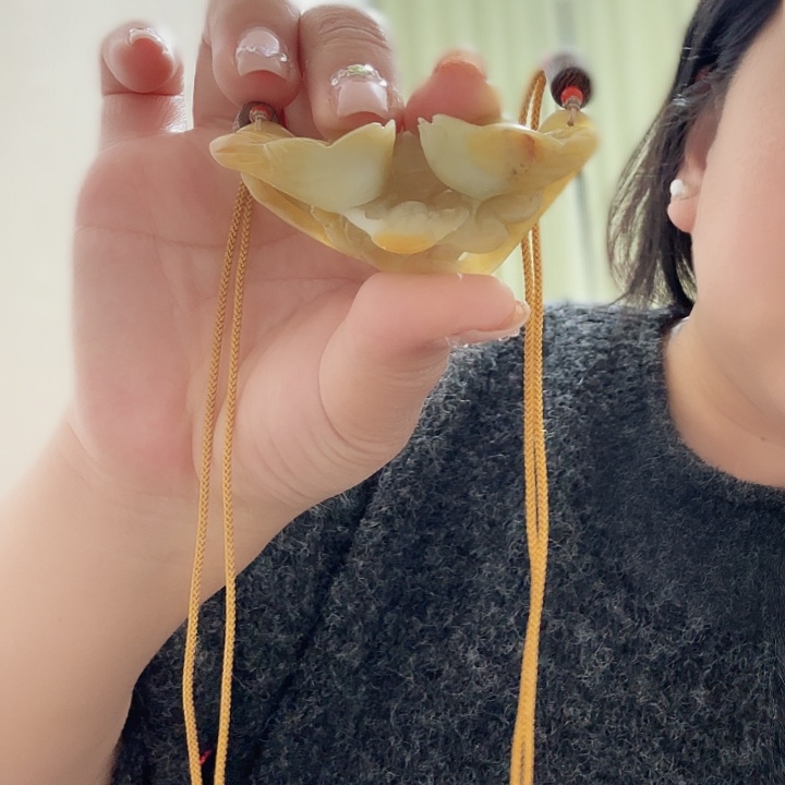 蛇纹石玉合金颈饰