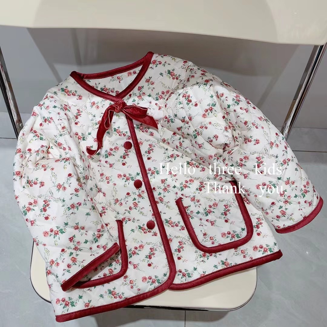 【荔枝优选】碎花棉服小童喜庆拜年服可爱