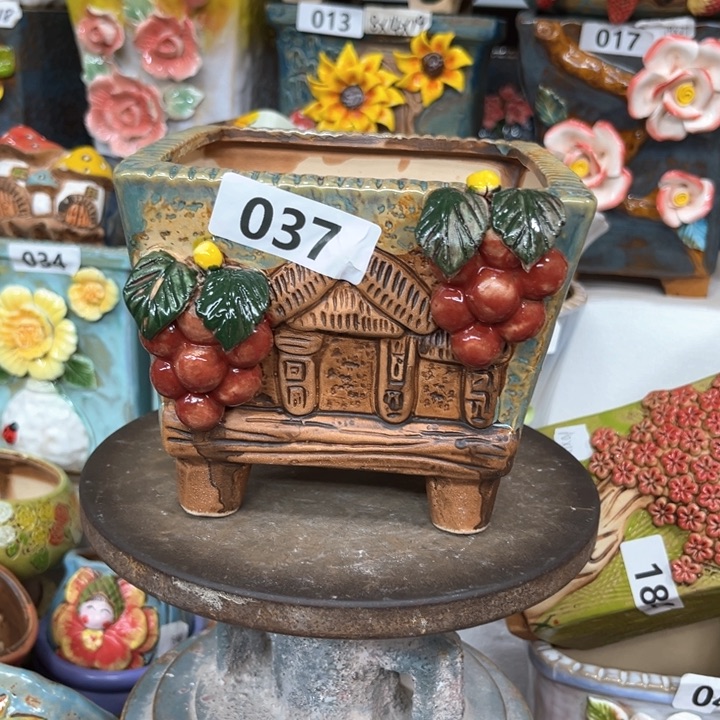 紫砂花盆粗陶材质多肉花盆