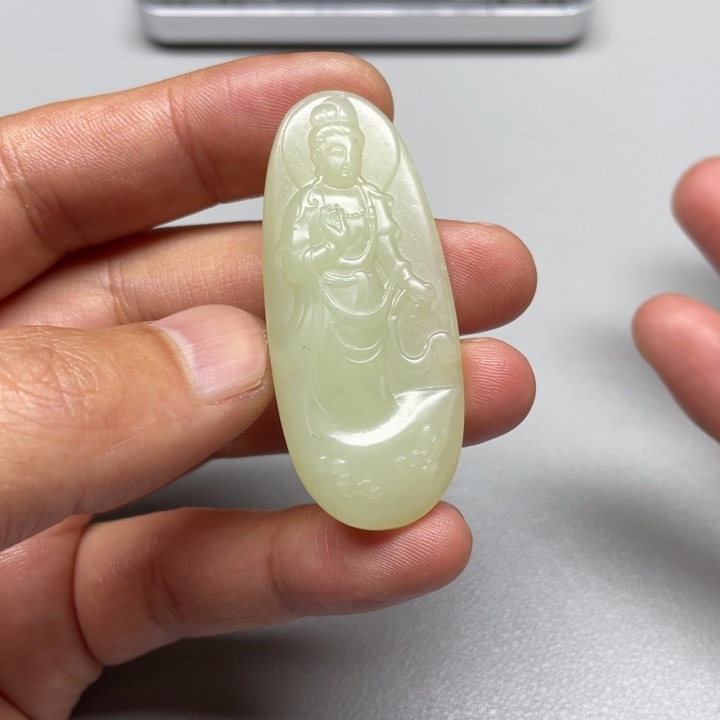 和田玉吊坠(不含链)未镶嵌心***唤