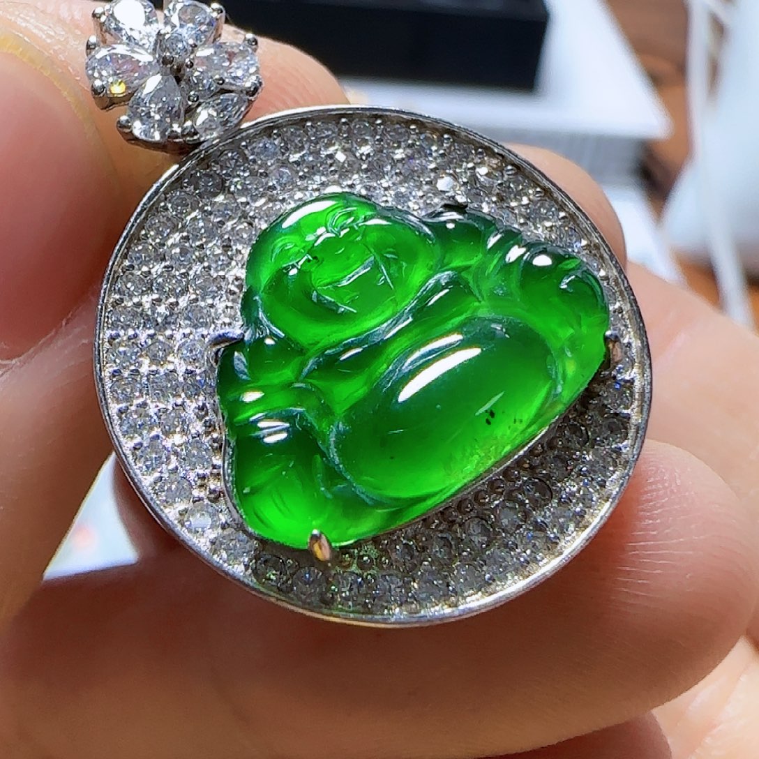 翡翠银S925镶嵌戒指翡翠240