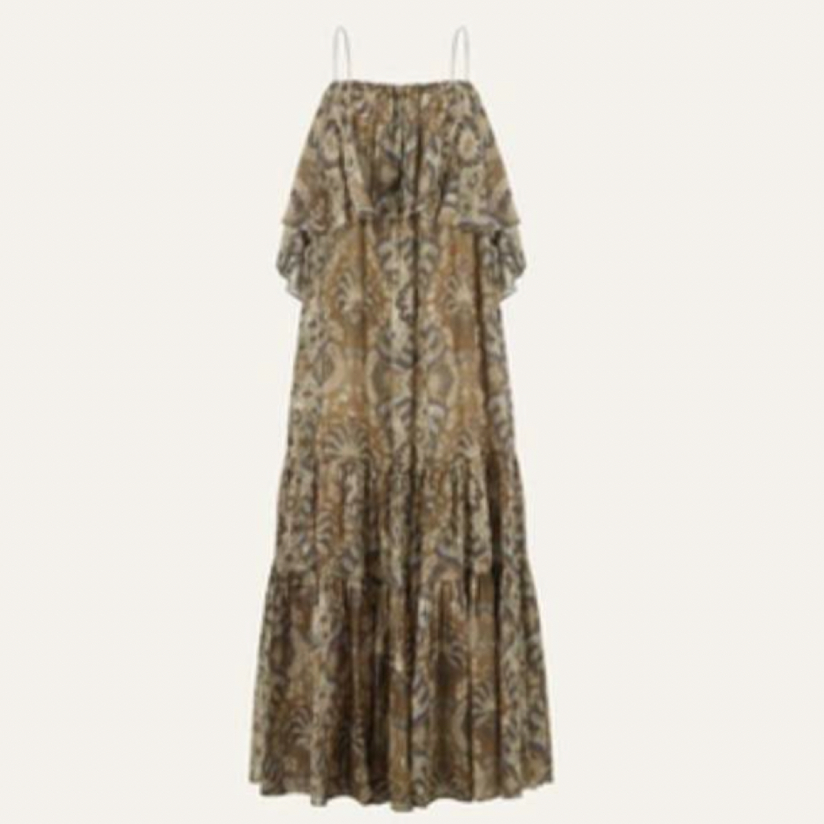 INTO THE EAST 棕榈卷草吊带裙