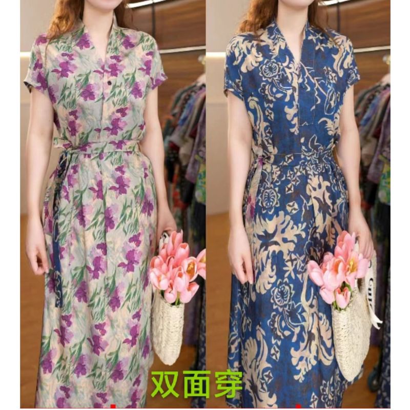 1569-33新款女士双面穿连衣裙