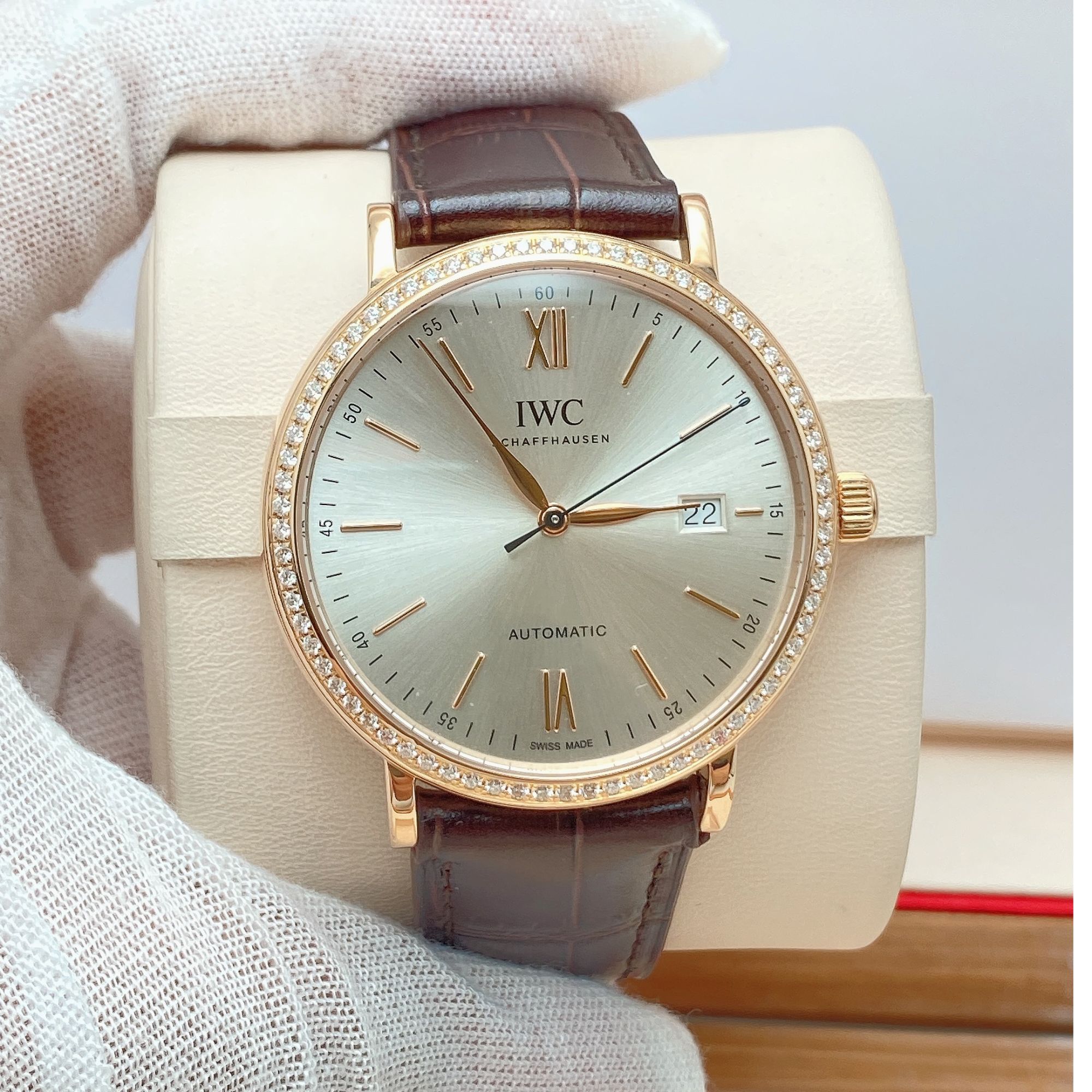 99新 IWC/万国 （米米名表）波涛菲诺原钻自动机械表径40mm