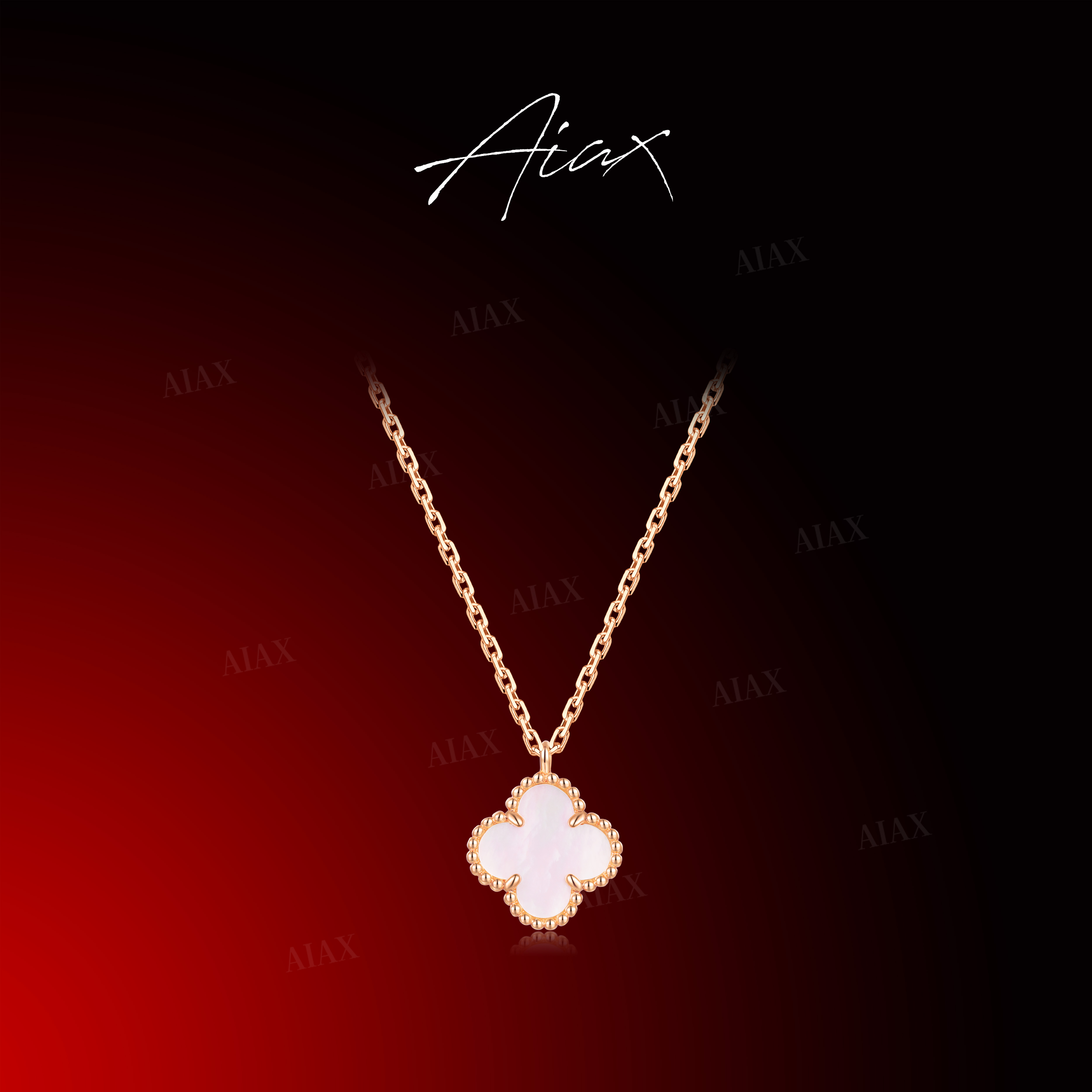 AIAX 镀K金【春上新】经典气质百搭四叶蛇年项链TSJ9413