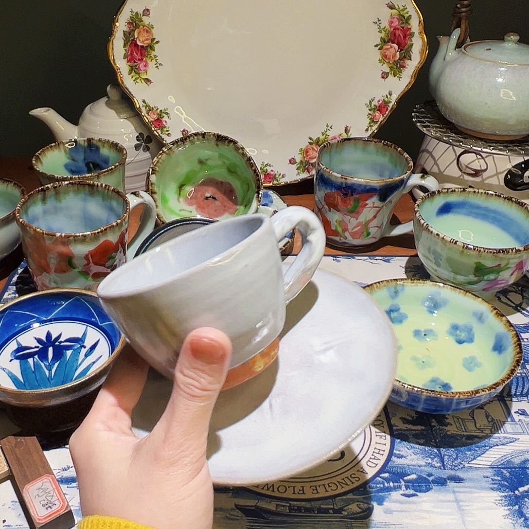 锐**哥咖啡杯和茶杯是很配噢哦喜欢这种