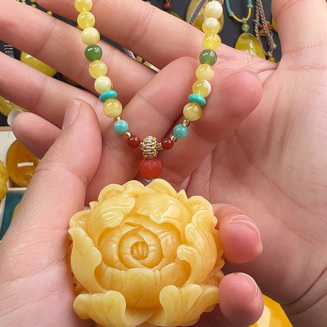 蜜蜡颈饰未镶嵌蜜蜡