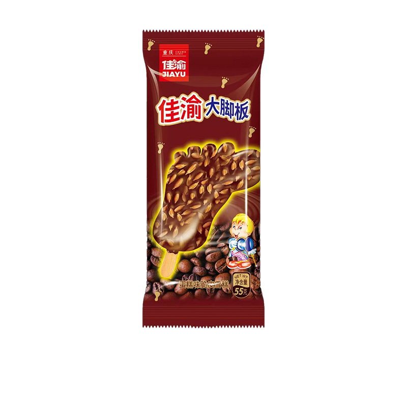 【京东次日达】【5支】佳渝大脚板蛋糕味脆皮冰淇淋雪糕