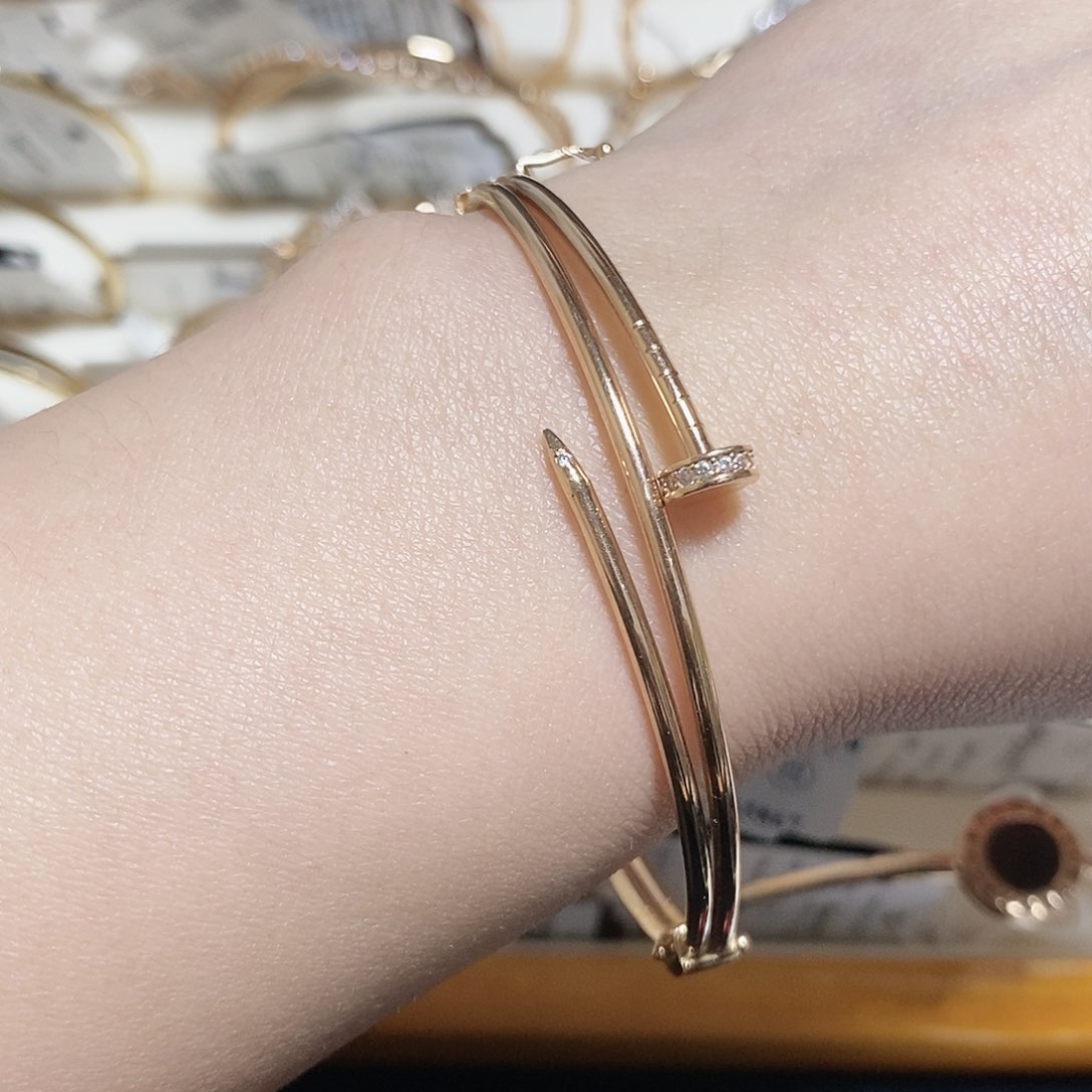 合成立方氧化锆手镯14K金镶嵌