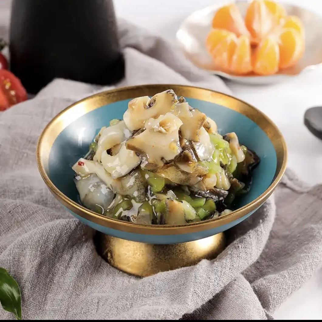 芥末海螺片朝鲜风味海螺片芥末章鱼每盒500g