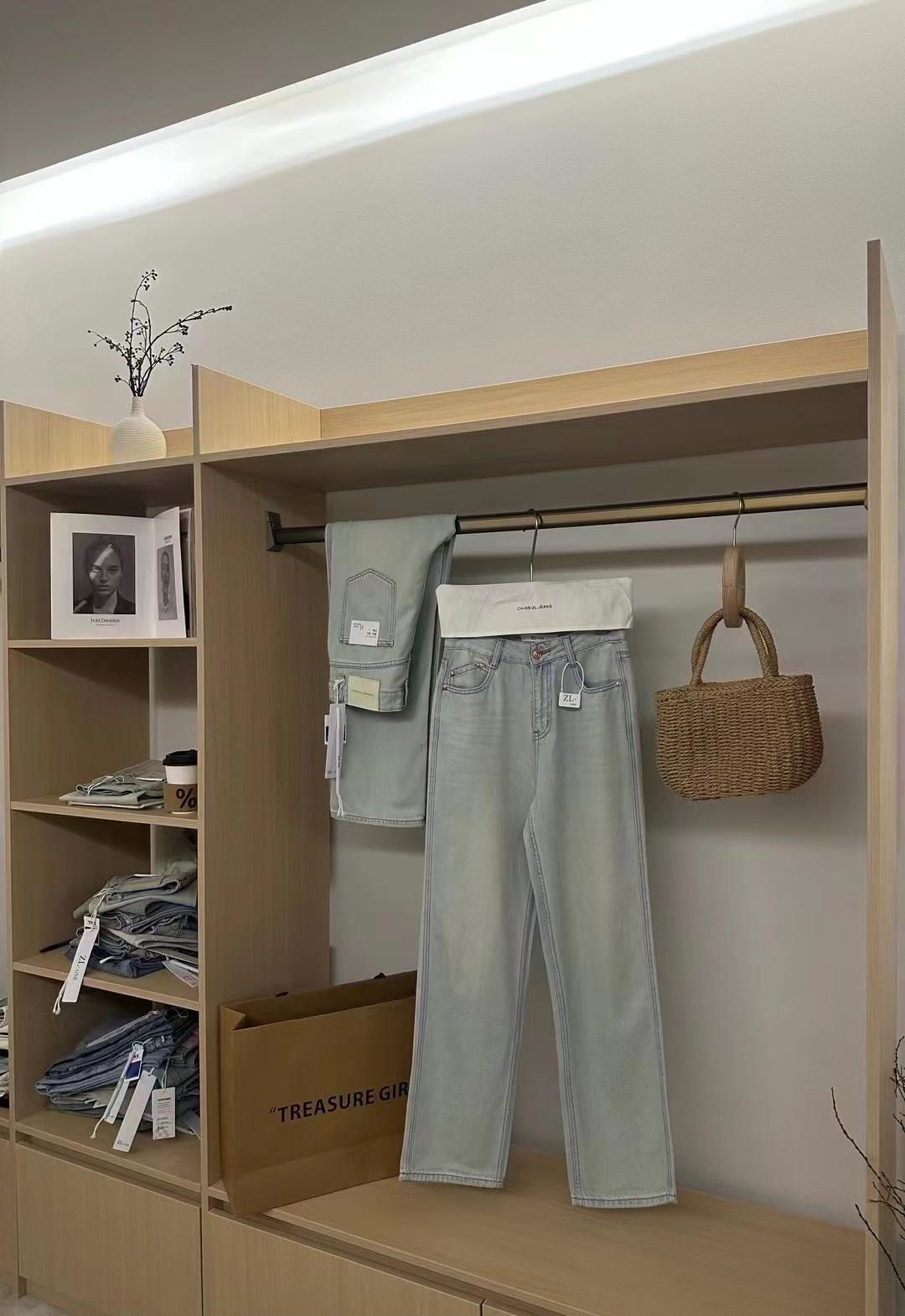 CH~21011春季新款窄版韩系显瘦直筒裤 裤长103