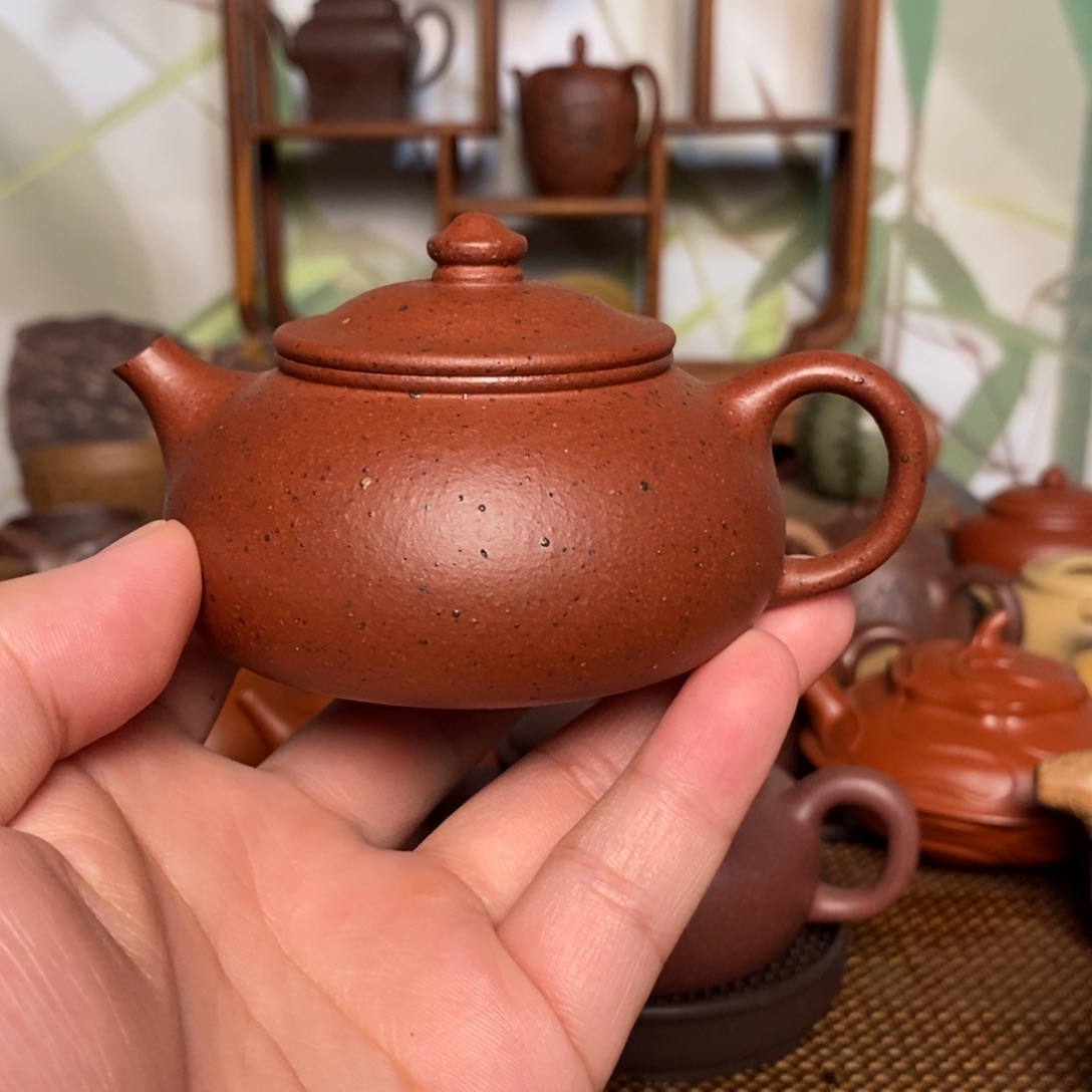 茶壶紫砂铁砂红泥寒江