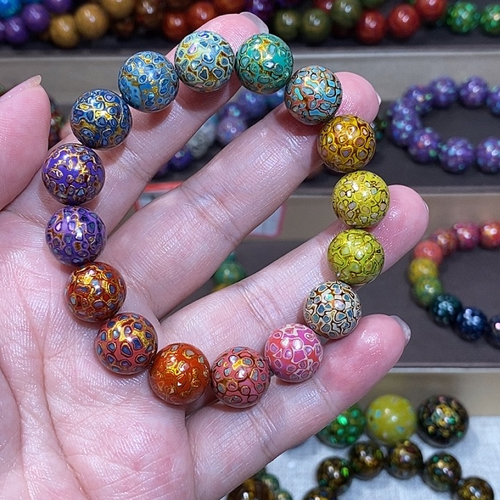 大漆1.2多宝手串螺钿