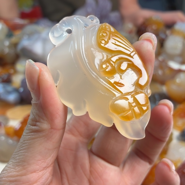 玛瑙/玉髓未镶嵌吊坠(不含链)