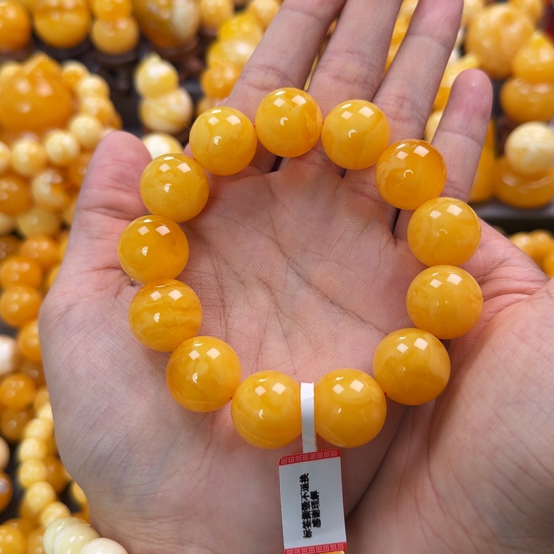 琥珀未镶嵌珠宝奇石18mm同料