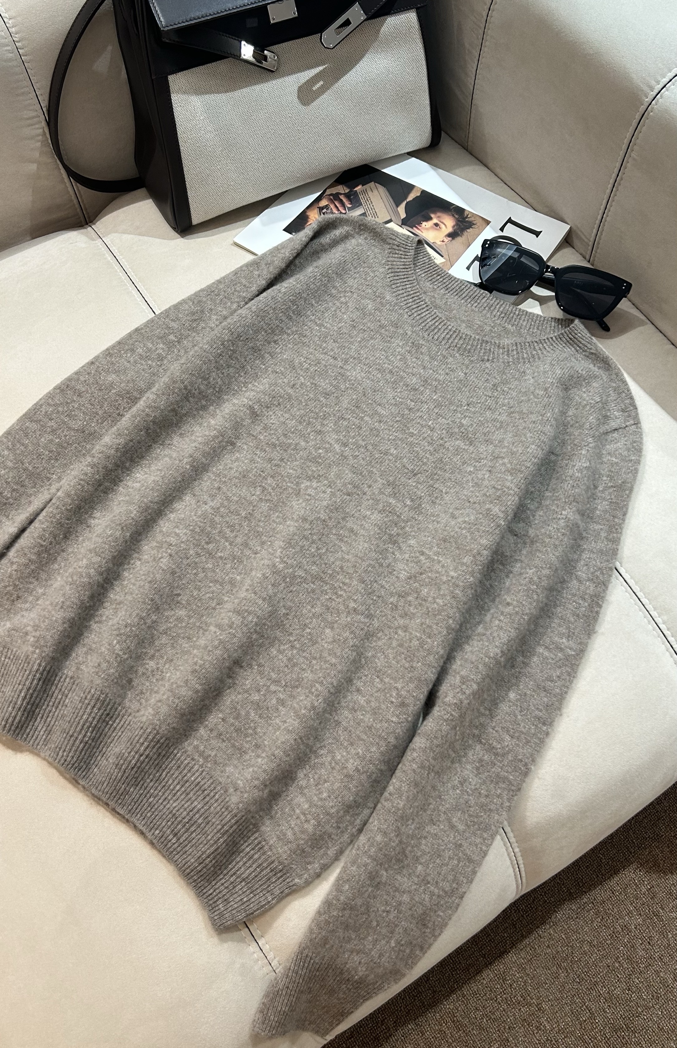 【MEEUMI】100羊毛一线成衣长袖圆领打底冬季保暖TE2538MY