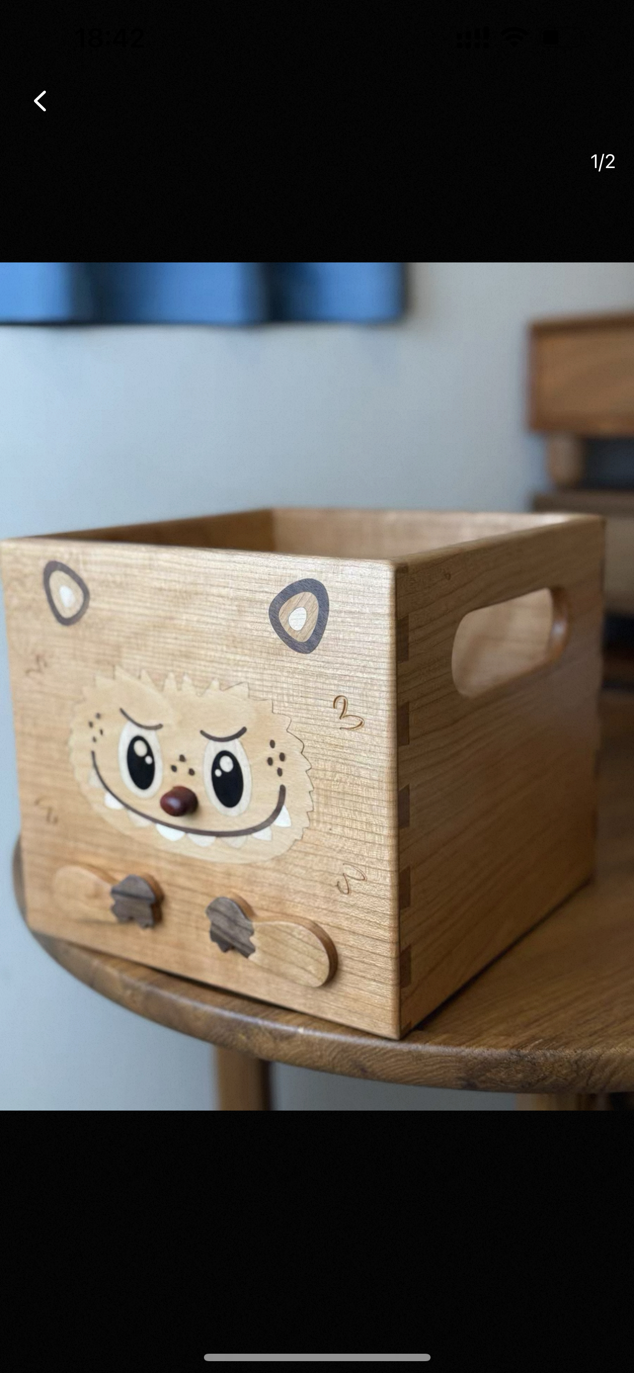 原木手工制作拉布布收纳筐