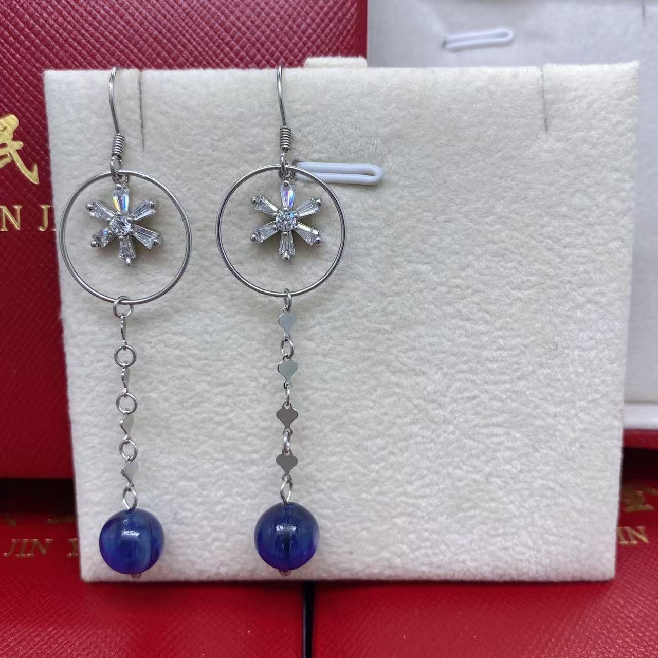 925银莫桑石耳饰 925银精品耳饰