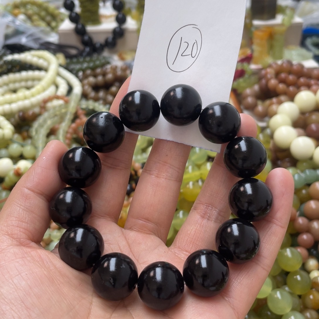 蛇纹石玉手链合金