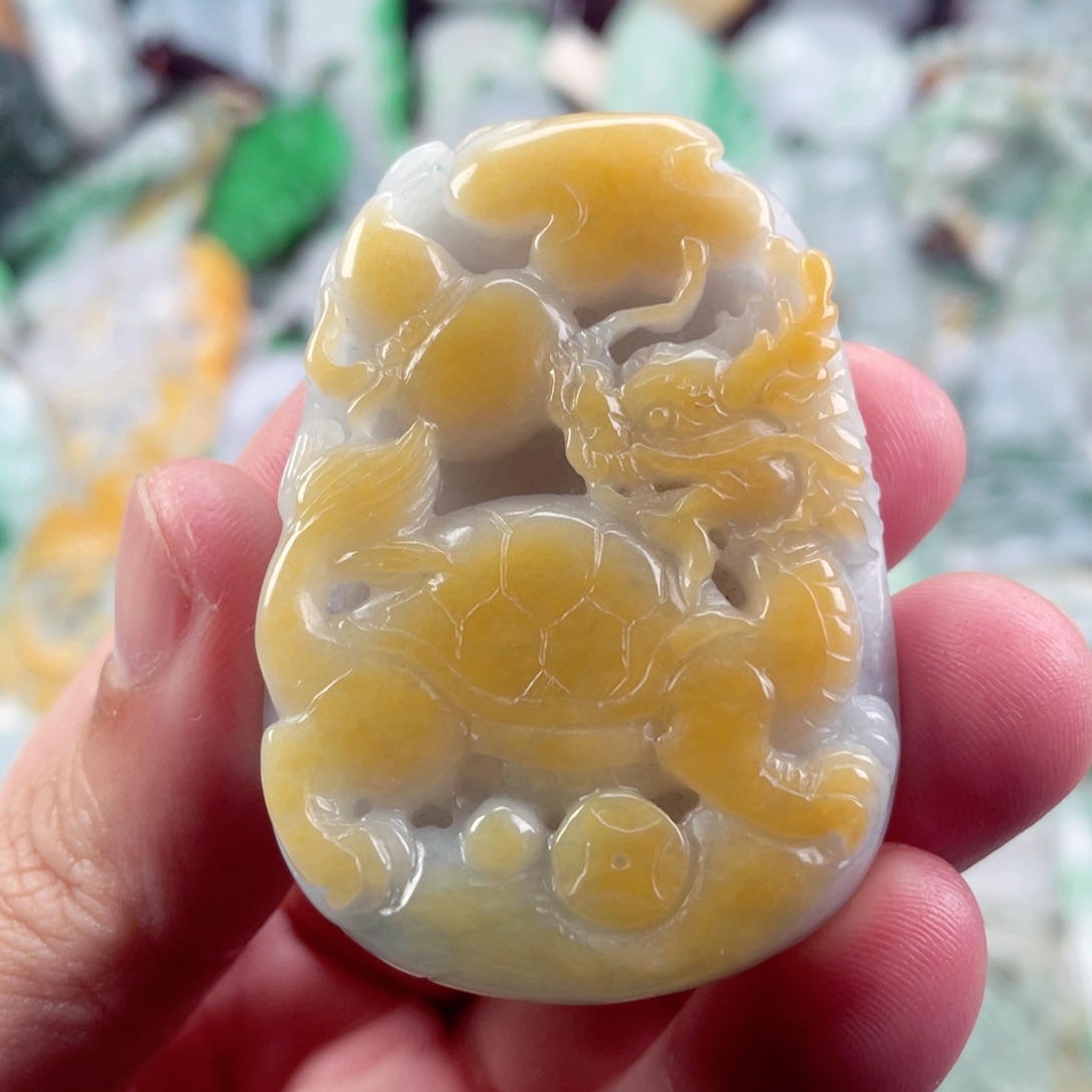 翡翠未镶嵌吊坠(不含链)