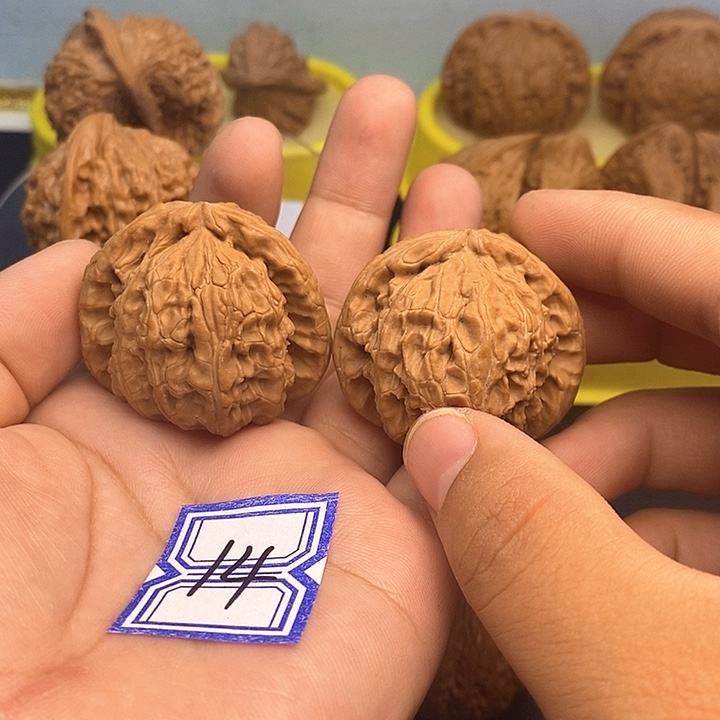 文玩核桃把件40白狮子