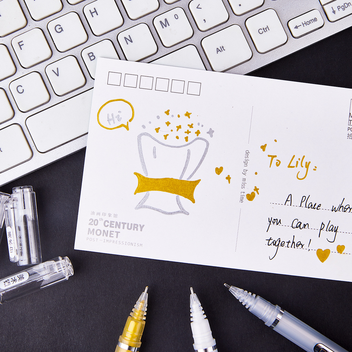 diy数字油画专业画笔马克笔白色数字油画遮盖笔数字遮盖 主播推荐