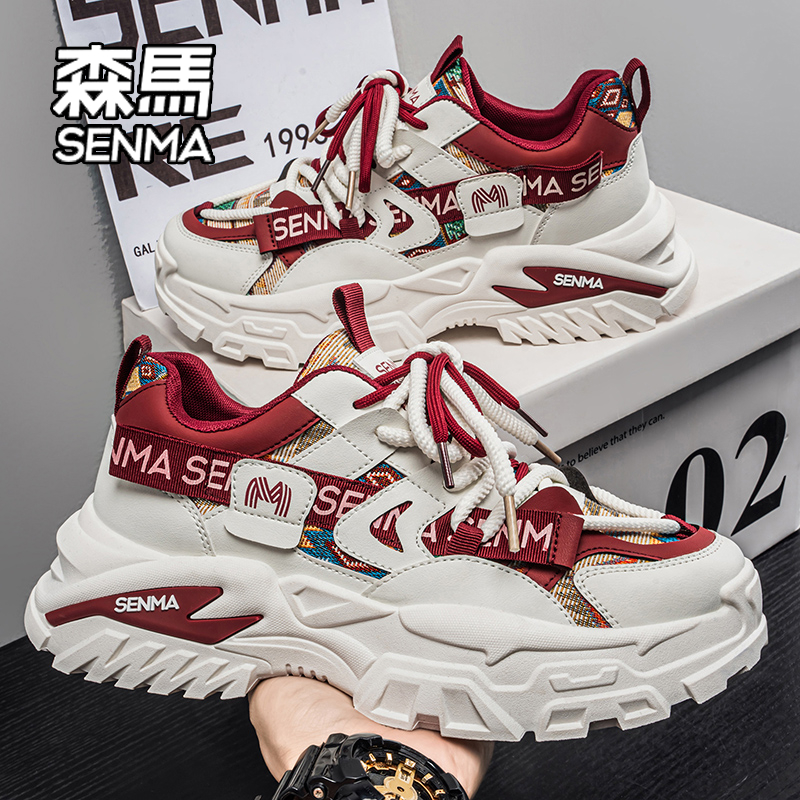 SENMA/森马2026新款男鞋夏季百搭透气厚底休闲鞋增高时尚老爹潮鞋商品图