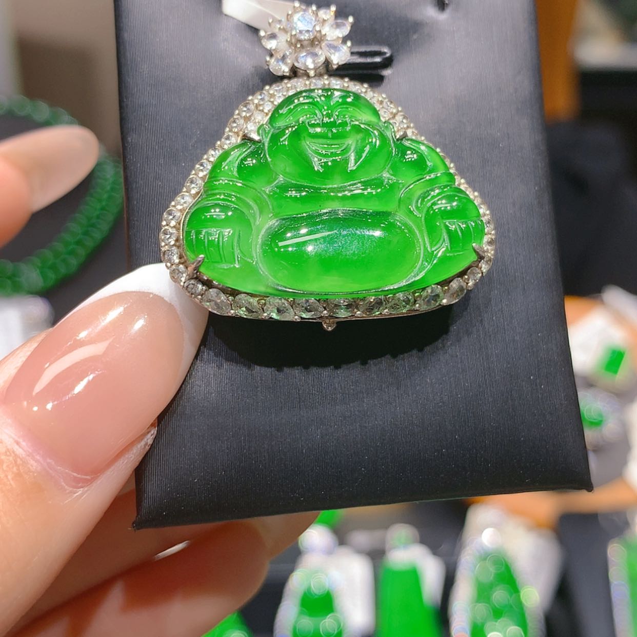 【闪购商品】翡翠银S925镶嵌颈饰4柒姐