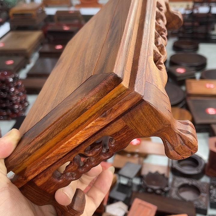 紫砂红木底座工艺品红木底座工艺品24公分