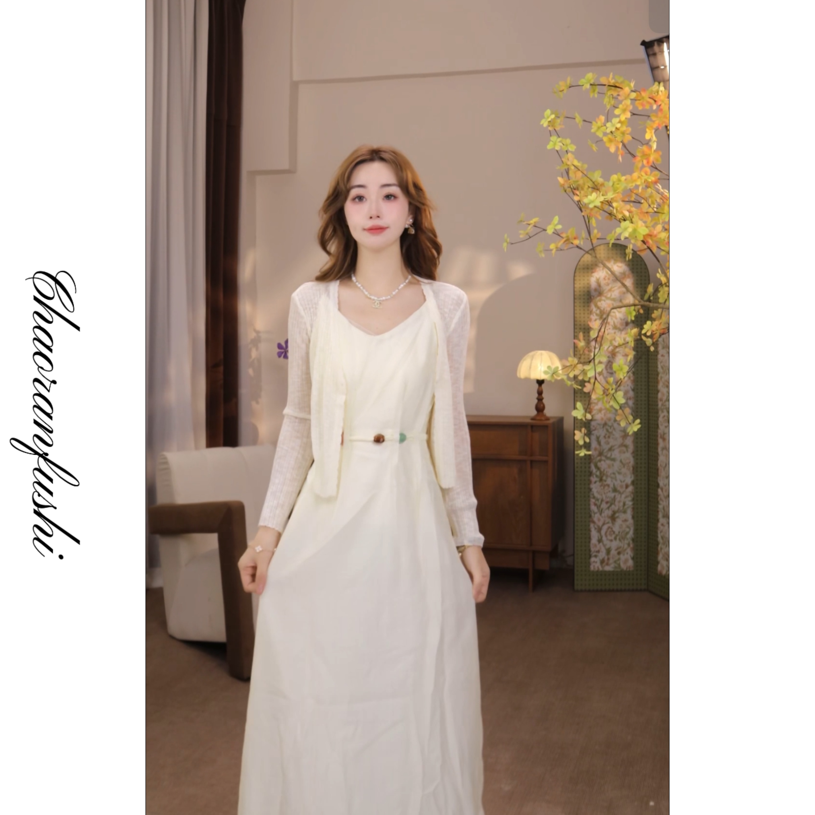 夏季新款收腰仙女吊带裙仙女气质显瘦6628cc