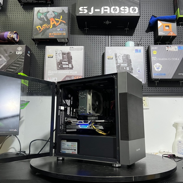 9新  R5 5600X 二手组装电脑主机 机箱240全新加风扇 650电源