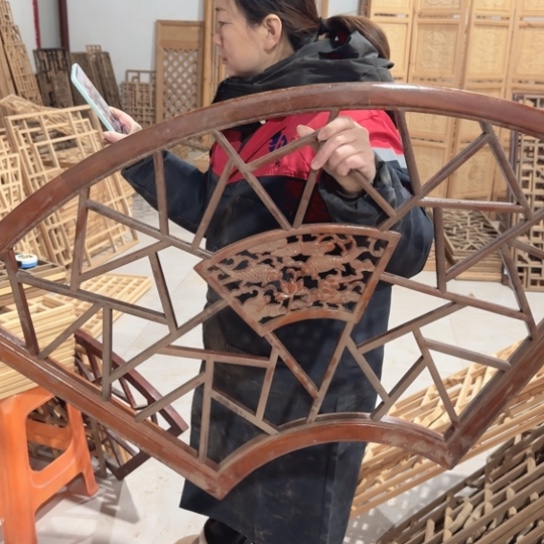 闲***鹤香榧木特价扇形一个包邮