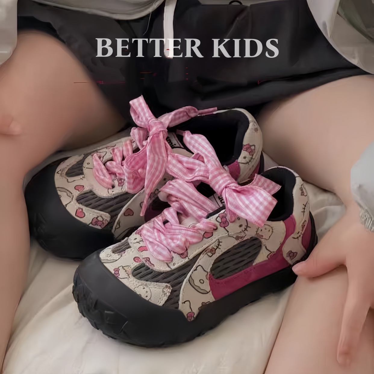 BETTER KIDS/好孩子儿童休闲鞋春秋新款女童板鞋KT猫百搭卡通童鞋