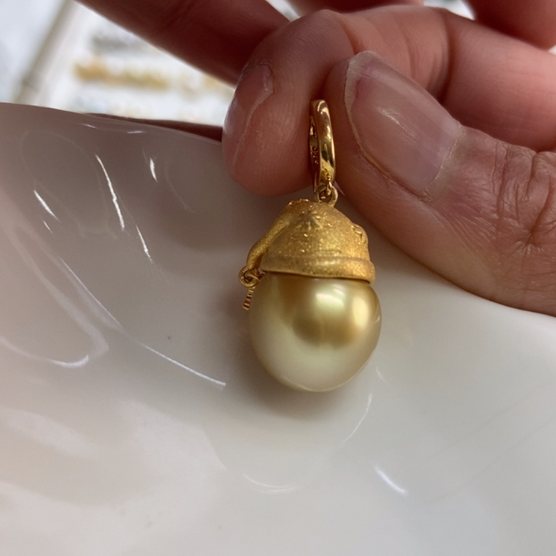 海水珍珠吊坠(不含链)银S925镶嵌