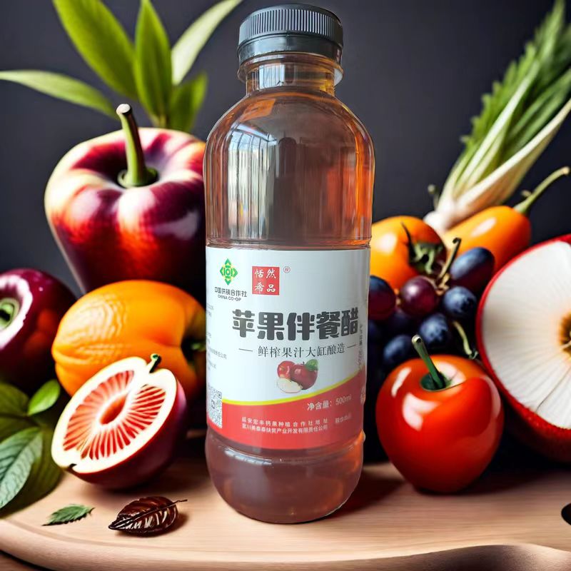 非遗特产陕西苹果金珠拌餐醋恬然希品500ml/瓶装酸甜可口饮品