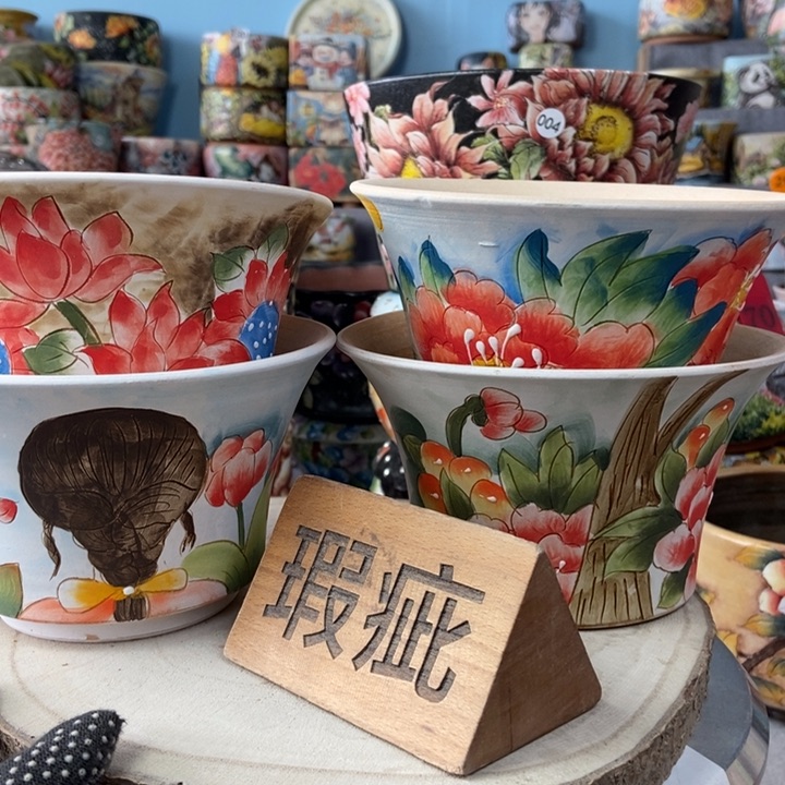 红陶景德镇艺术手绘作品