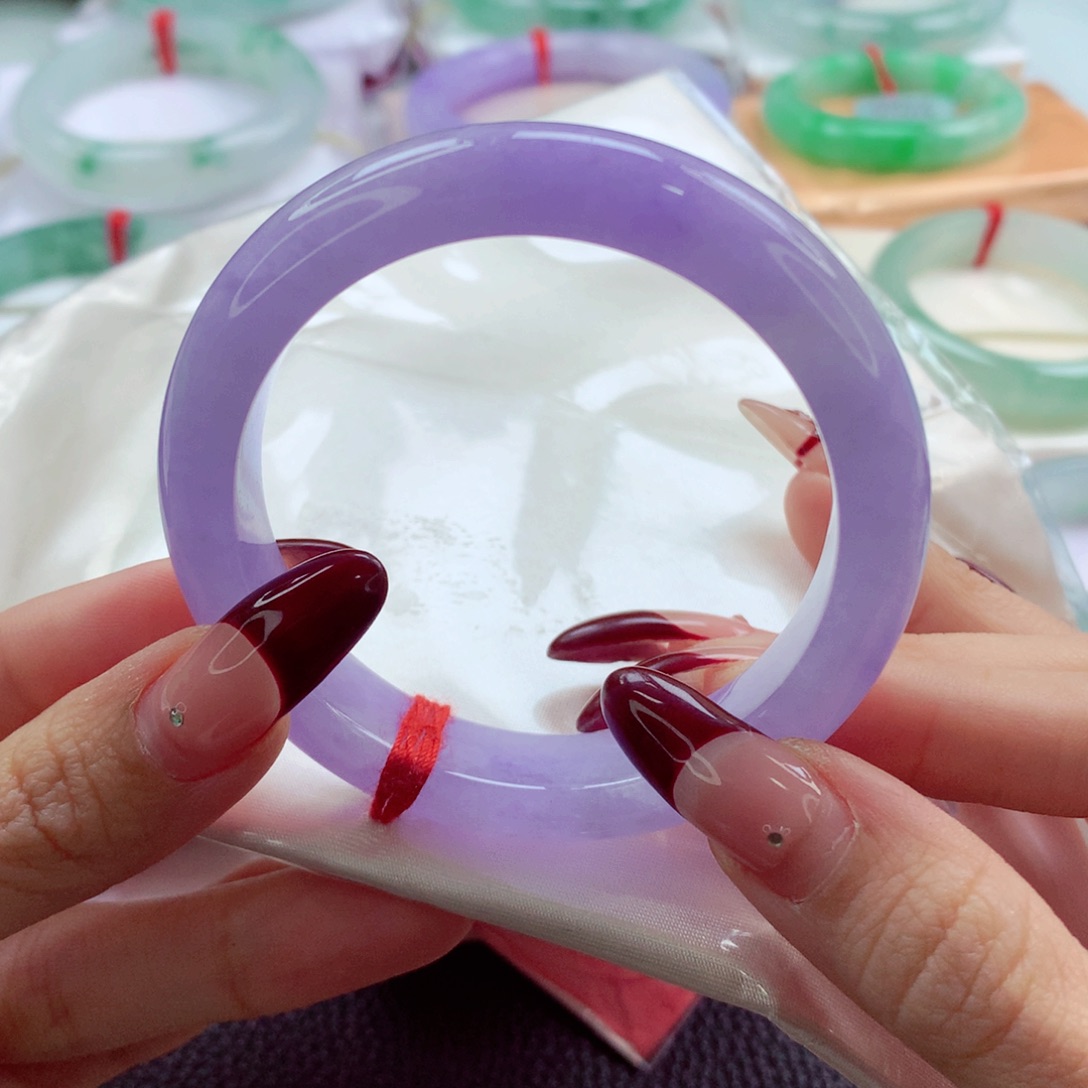 翡翠手镯未镶嵌51.4 紫罗兰捡漏价 灵