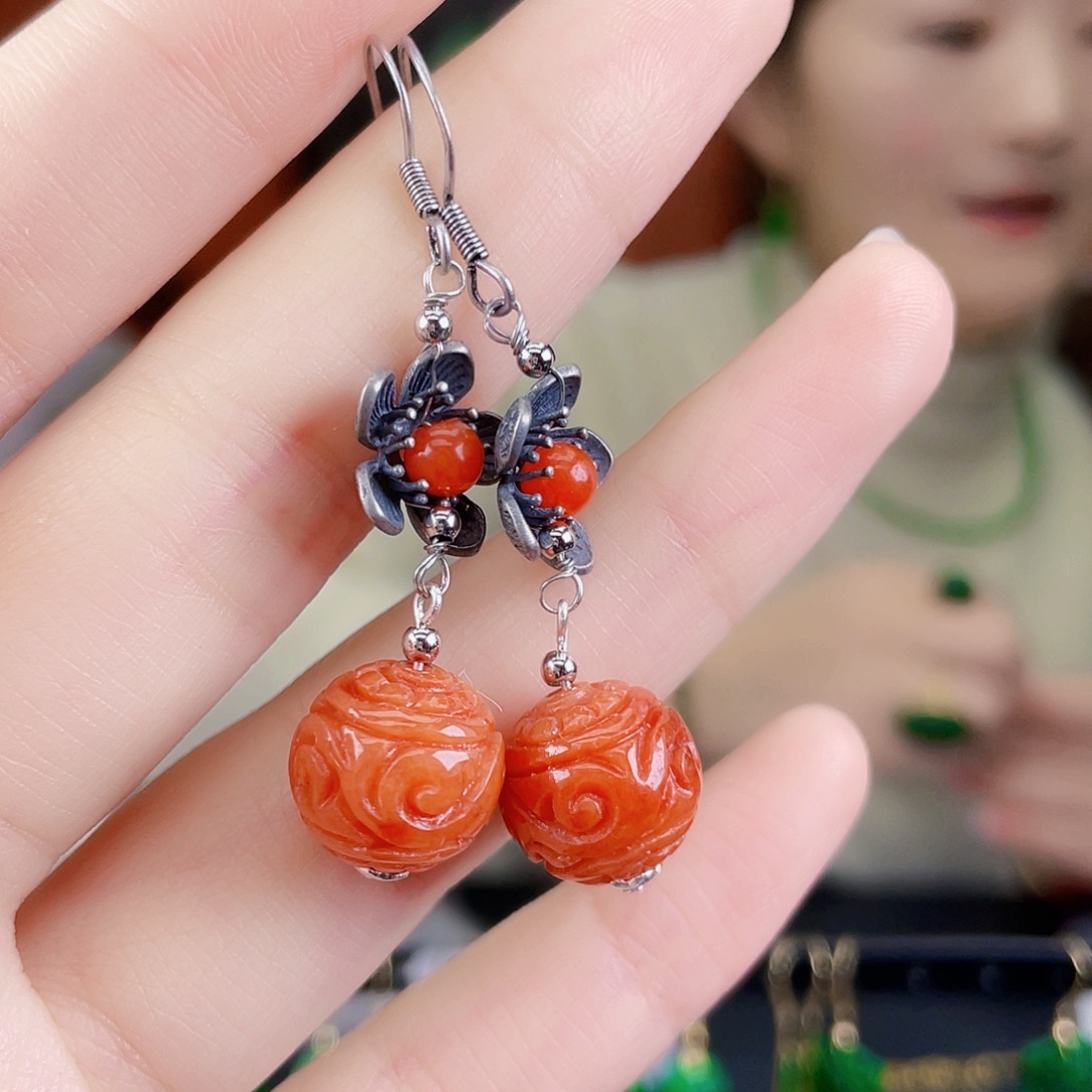 翡翠未镶嵌耳饰饰品