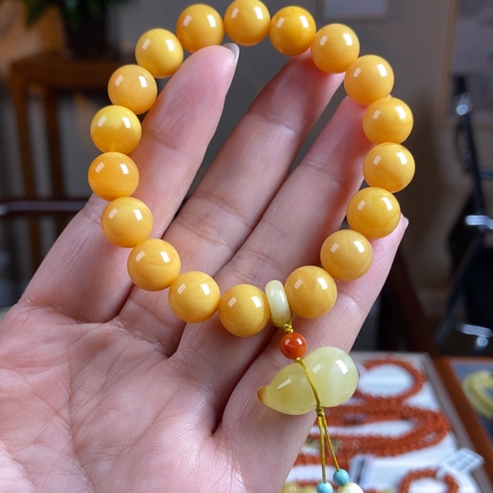 琥珀手链未镶嵌蜜蜡手串10
