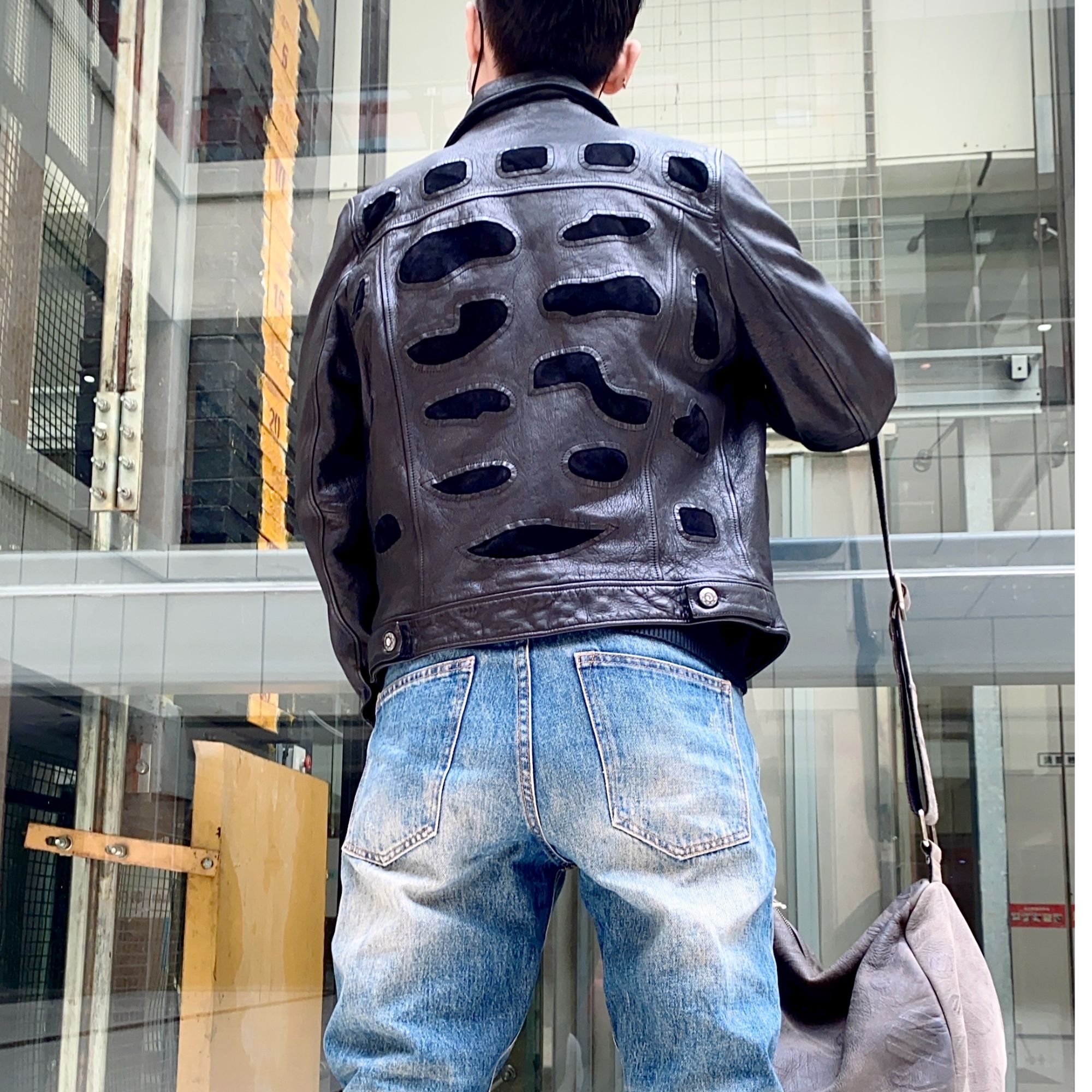 9338-原生态山羊皮重工水洗轻奢经典女款时尚个性潮真皮夹克外套