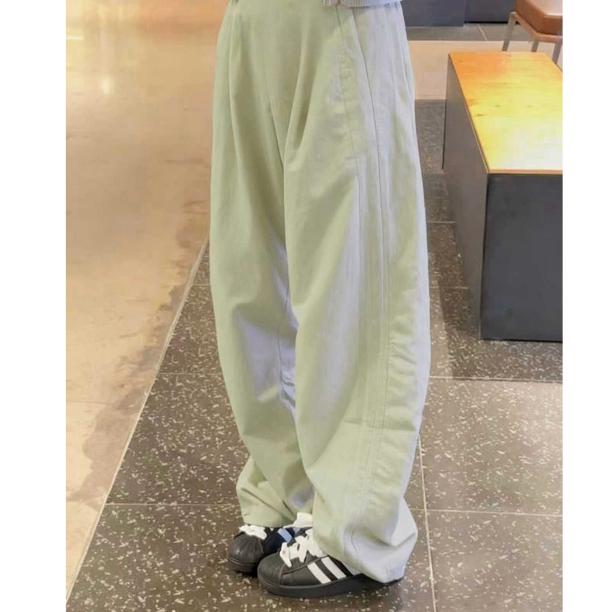 【杰妮校园裤】H韩风杰妮侧条校园裤百搭两穿工装裤可束脚休闲裤