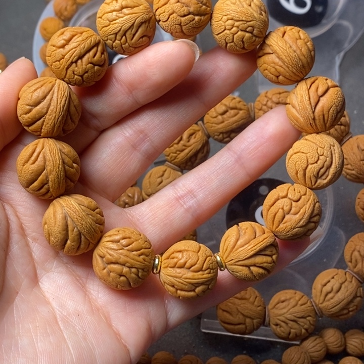 手串文玩核桃秦岭野生龙纹桃核18