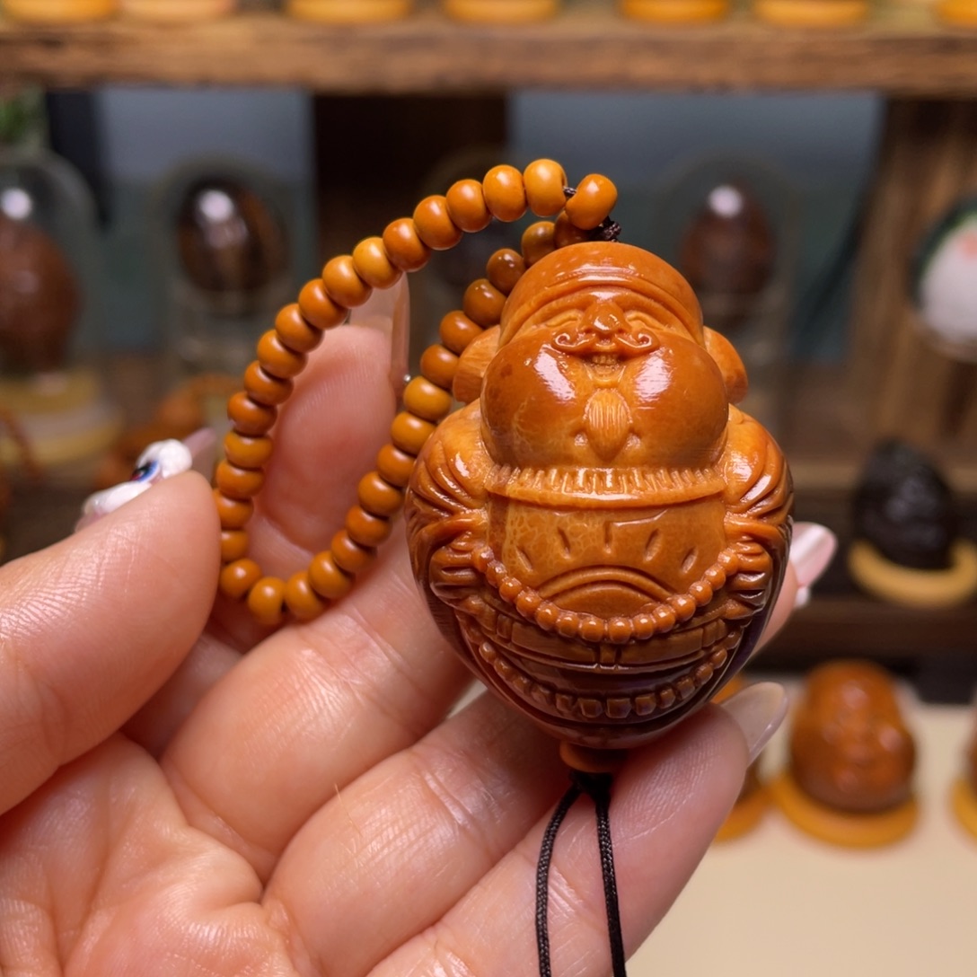 佛螺菩提吊坠嘟嘟财神链子一套