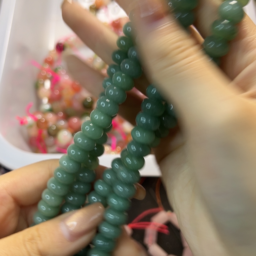 玛瑙/玉髓合金珠宝半成品东陵玉大算盘一条
