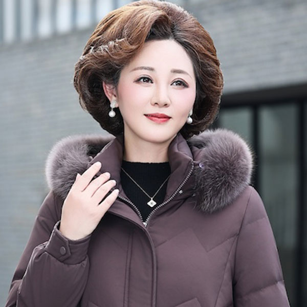 直播福利/2025新款/安哥拉红/酱紫色/浅卡其色/妈妈装羽绒服