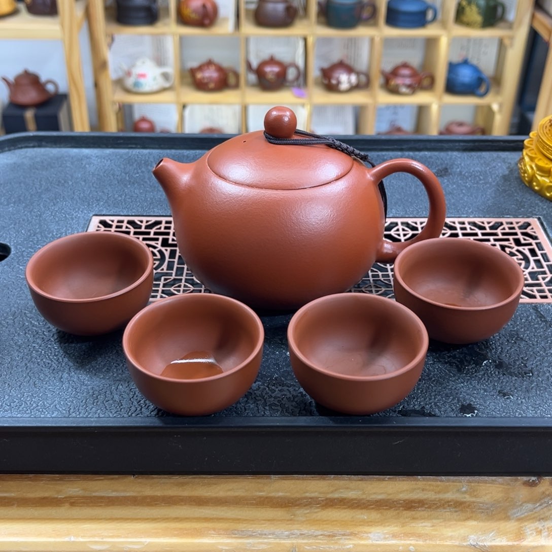 紫砂紫砂胖西施（一壶四杯）