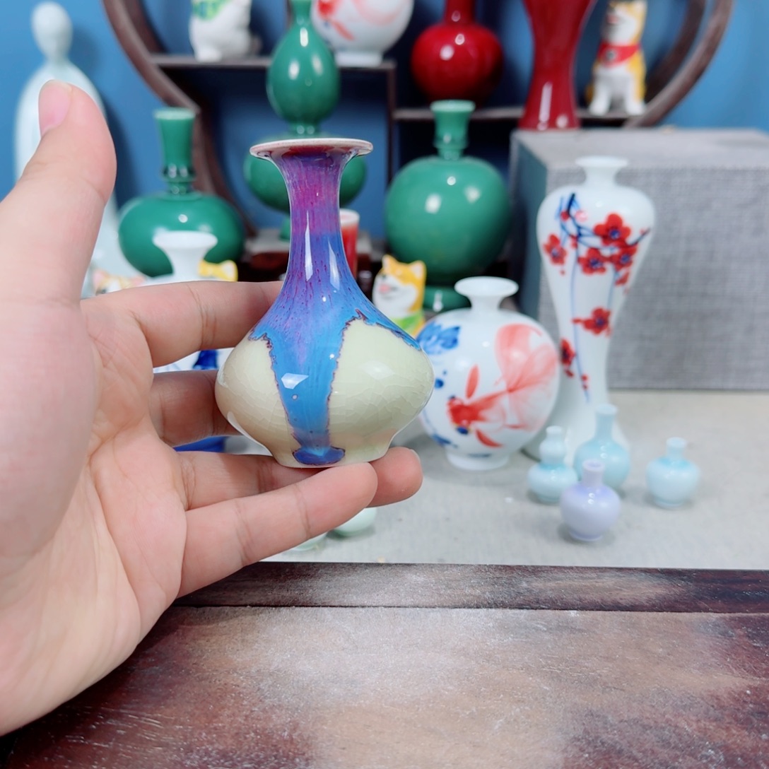 陶瓷手工小花器摆件
